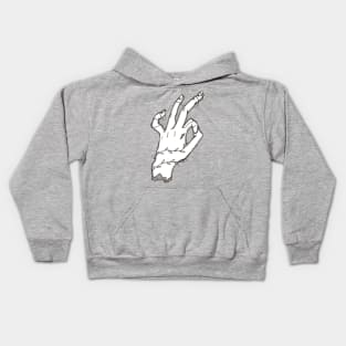 Ancient Okay Hand in Black and White Kids Hoodie